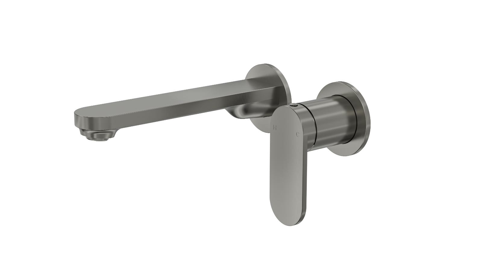 Linsol Capo Two Plate Wall Basin/Bath Mixer - Gunmetal