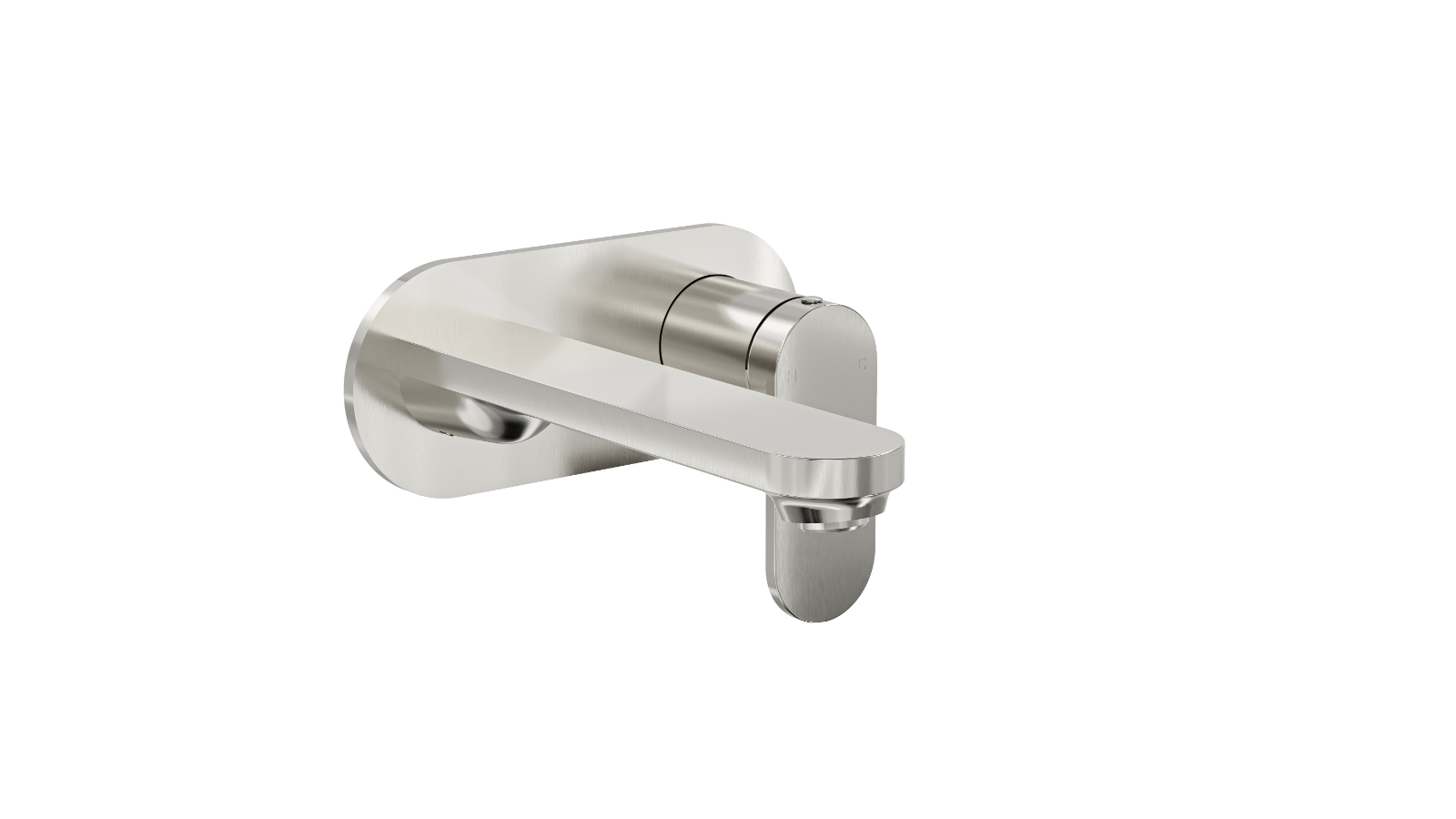 Linsol Capo One Plate Wall Basin/Bath Mixer - Brushed Nickel