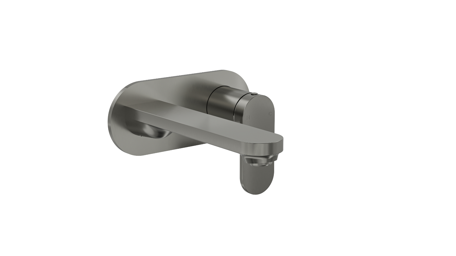 Linsol Capo One Plate Wall Basin/Bath Mixer - Gunmetal