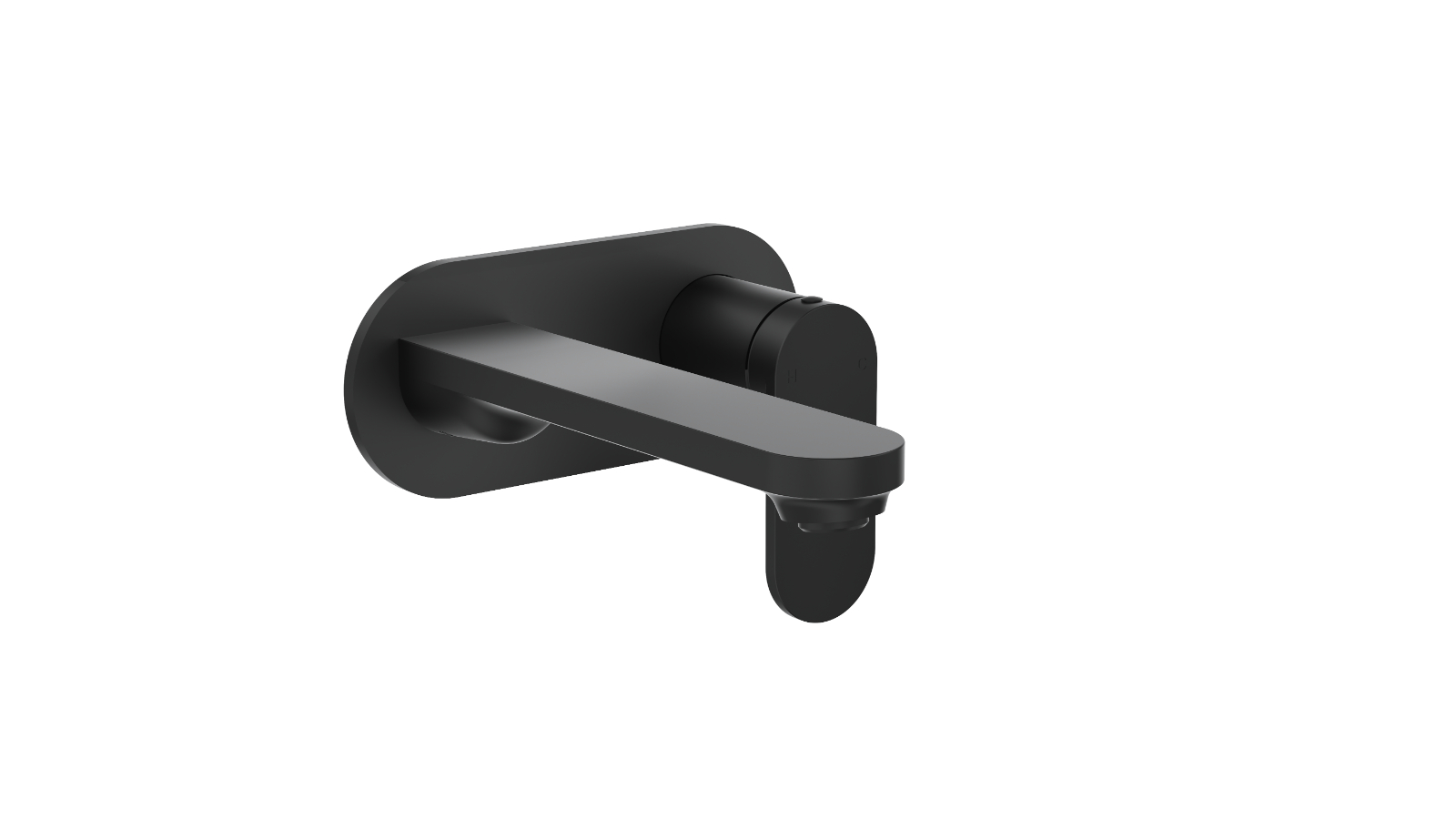 Linsol Capo One Plate Wall Basin/Bath Mixer - Matte Black