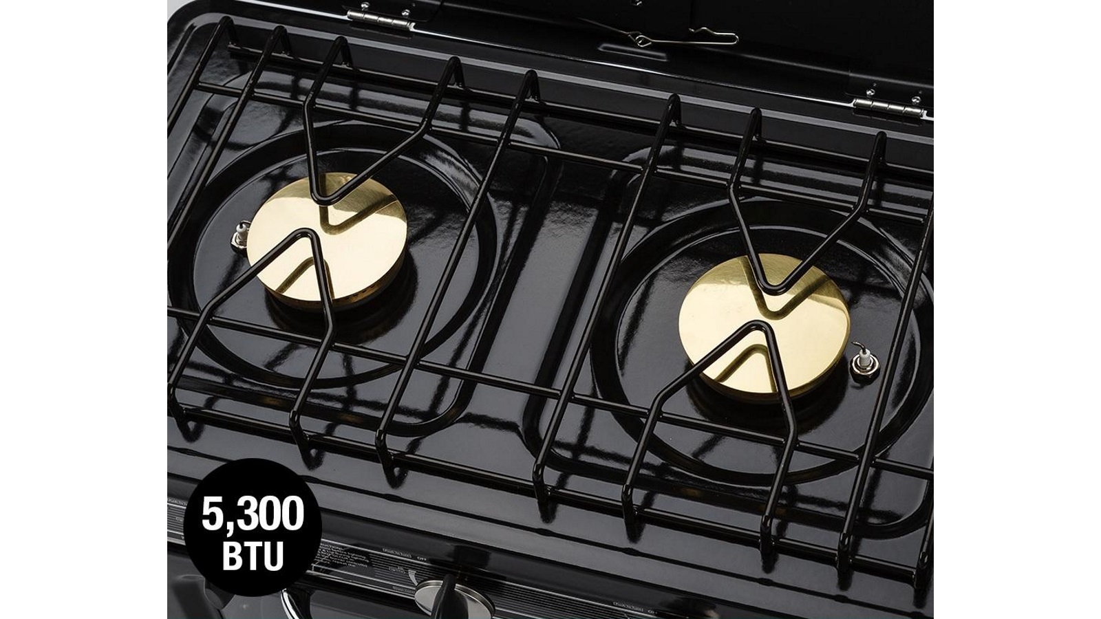 Thermomate 2 Burner Gas Portable Camping Oven Stove Combo Grey