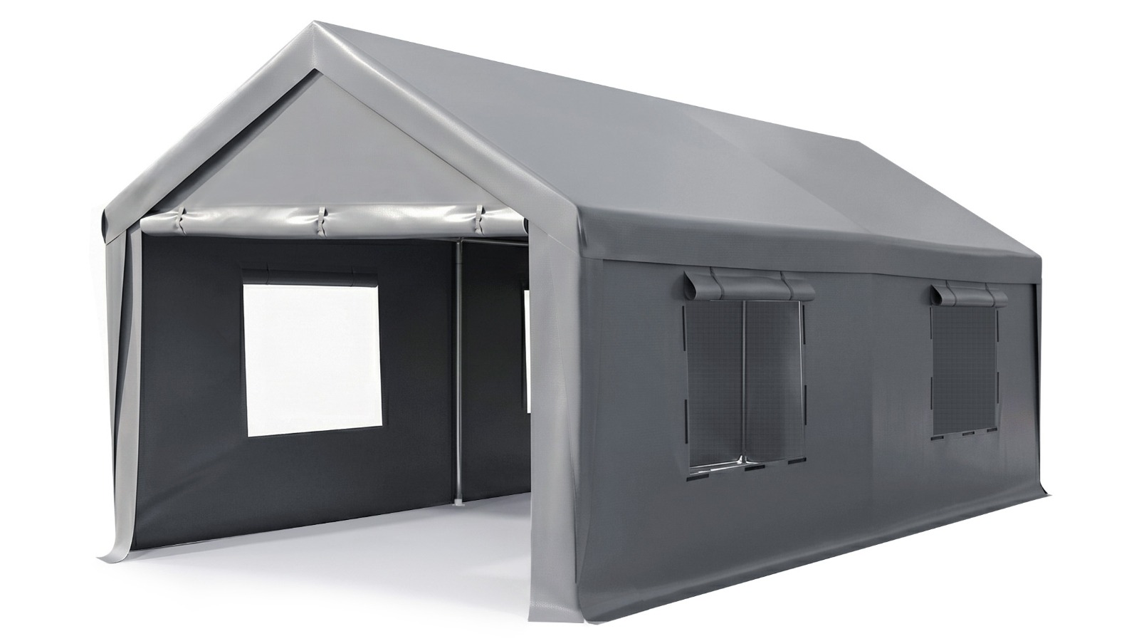 Instahut 300 x 600cm Portable Carport Canopy Tent with Steel Shelter - Grey