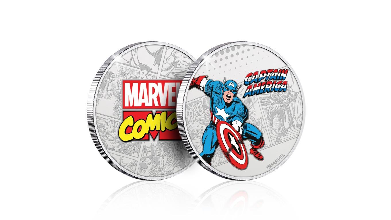 Fanattik Marvel Limited Edition .999 Silver Plated Captain America Collectible Coin