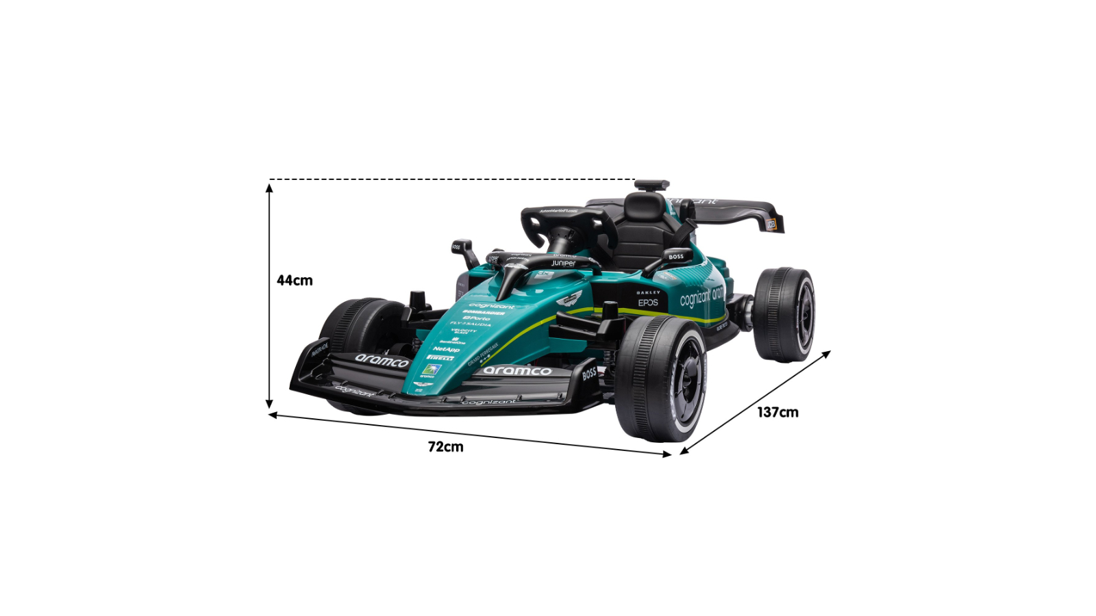 Kahuna Aston Martin Aramco F1 Licensed Electric Kids Ride on Race