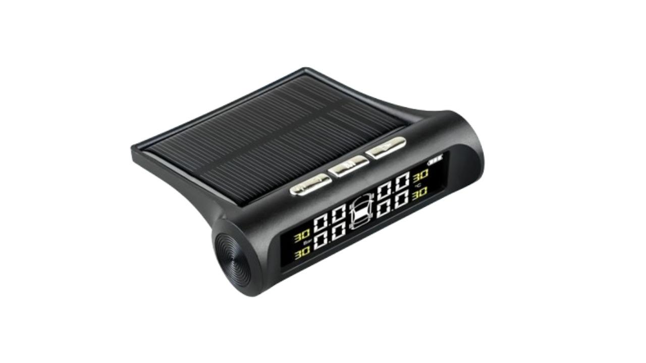 BatteryMate Car TPMS Solar Wireless Tire Pressure Monitor System LCD Tester + 4 Sensor