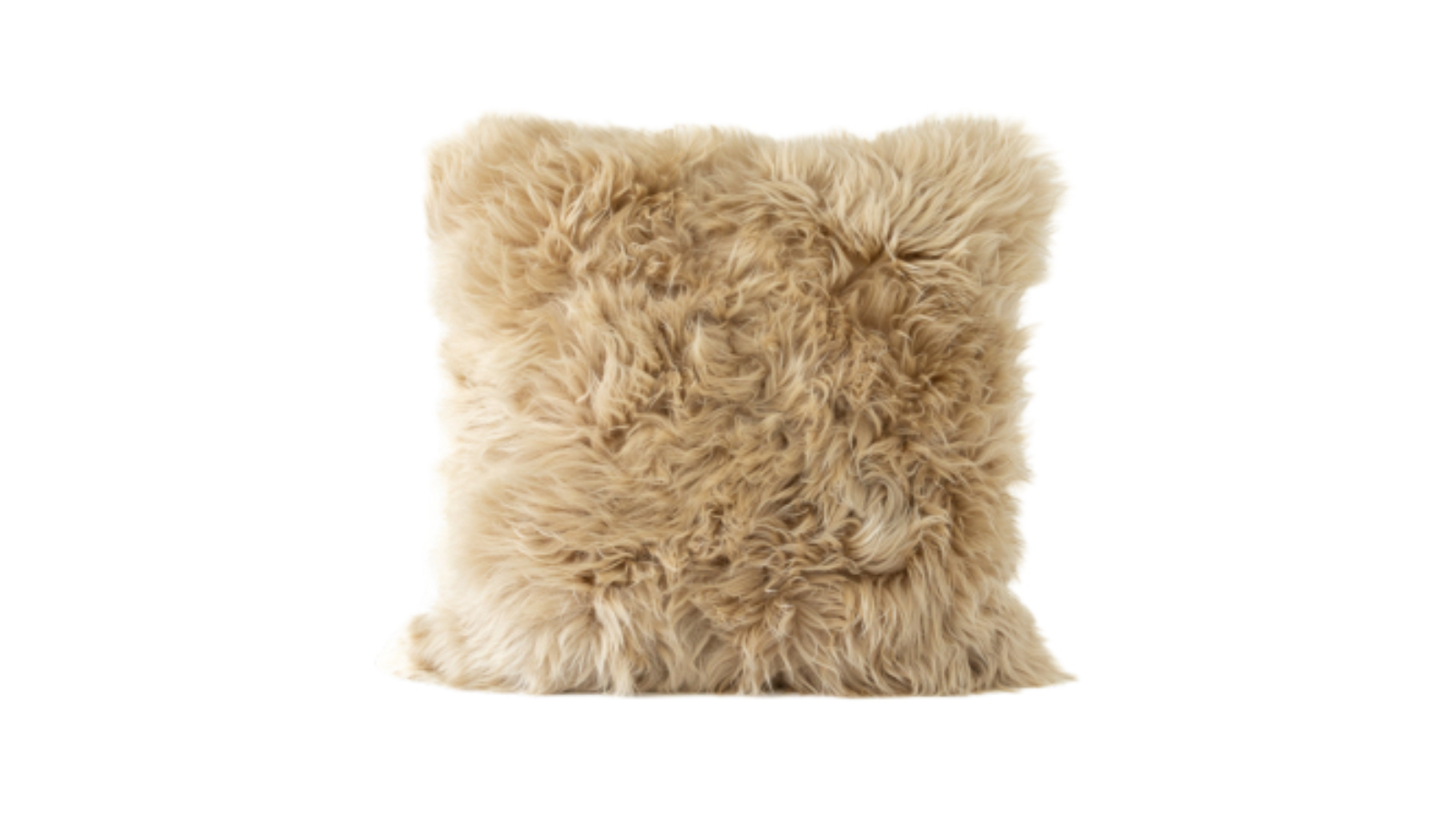 Naturally Sheepskins 45 x 45cm Long Wool Cushion Cover - Caramel