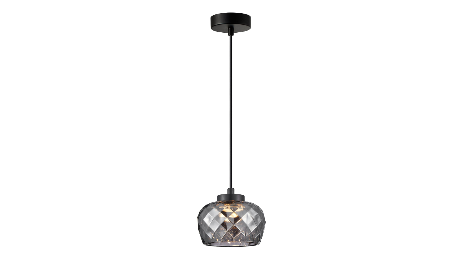 CLA Lighting Caramelle LED Tri-CCT Glass Ellipse Pendant Light - Smokey Black