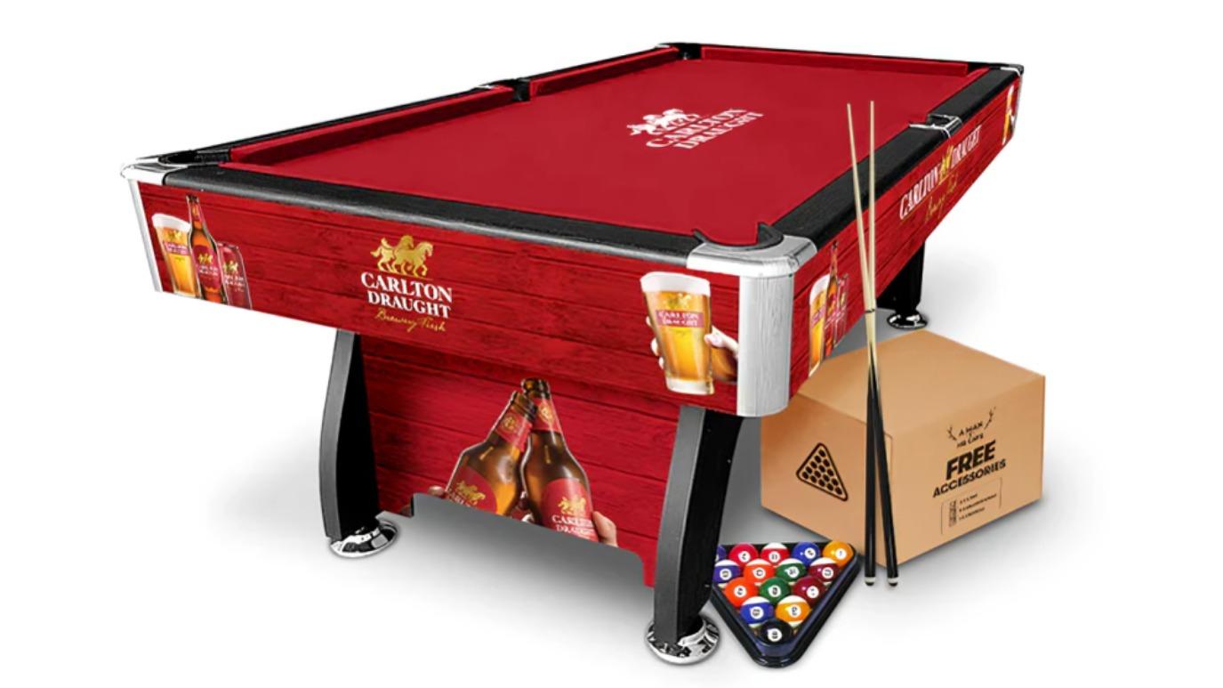 A Man and His Cave 7ft Carlton Draught Pool Snooker Billiard Table ...