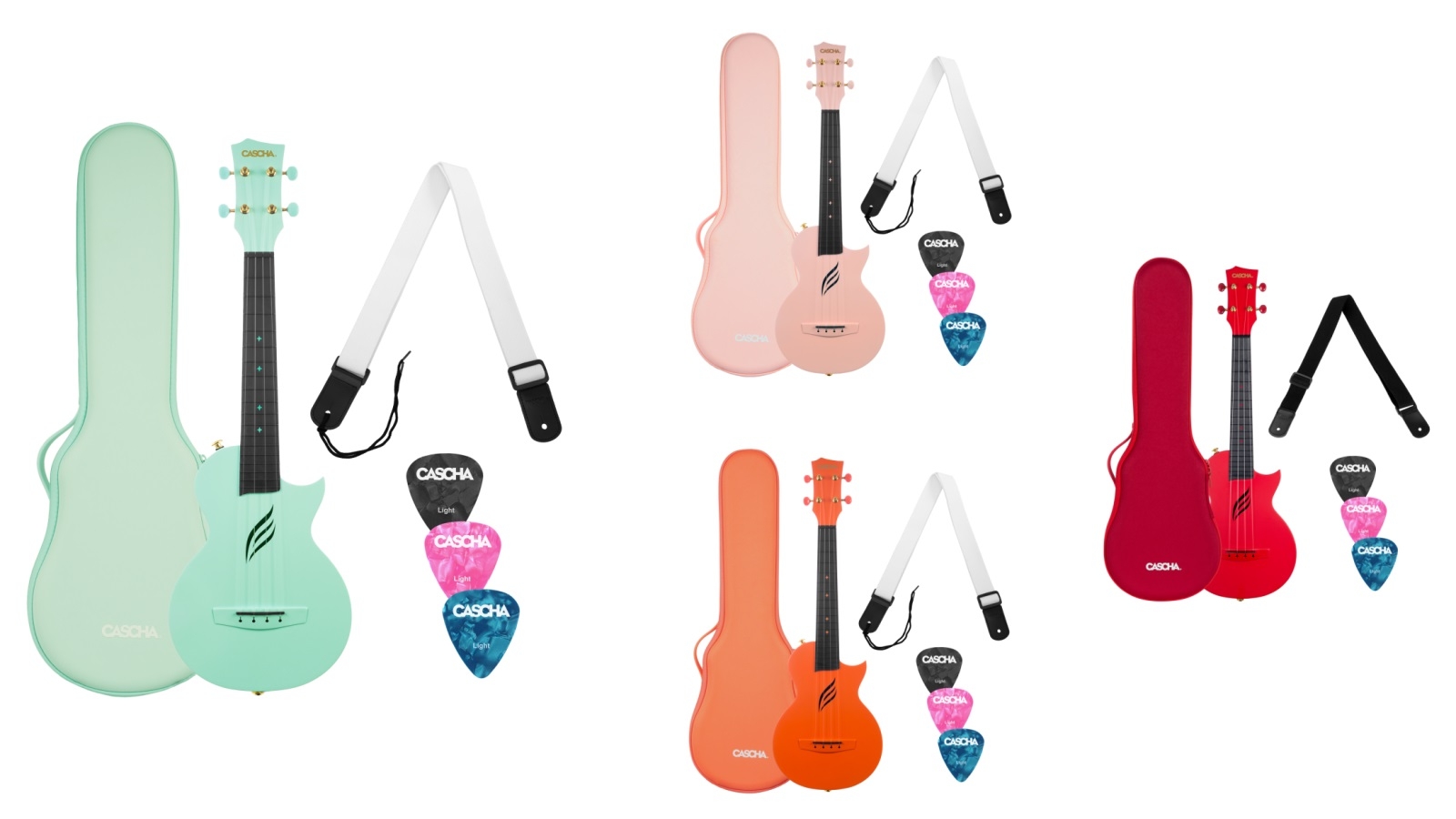 Cascha Cabon Fibre Concert Ukulele Set