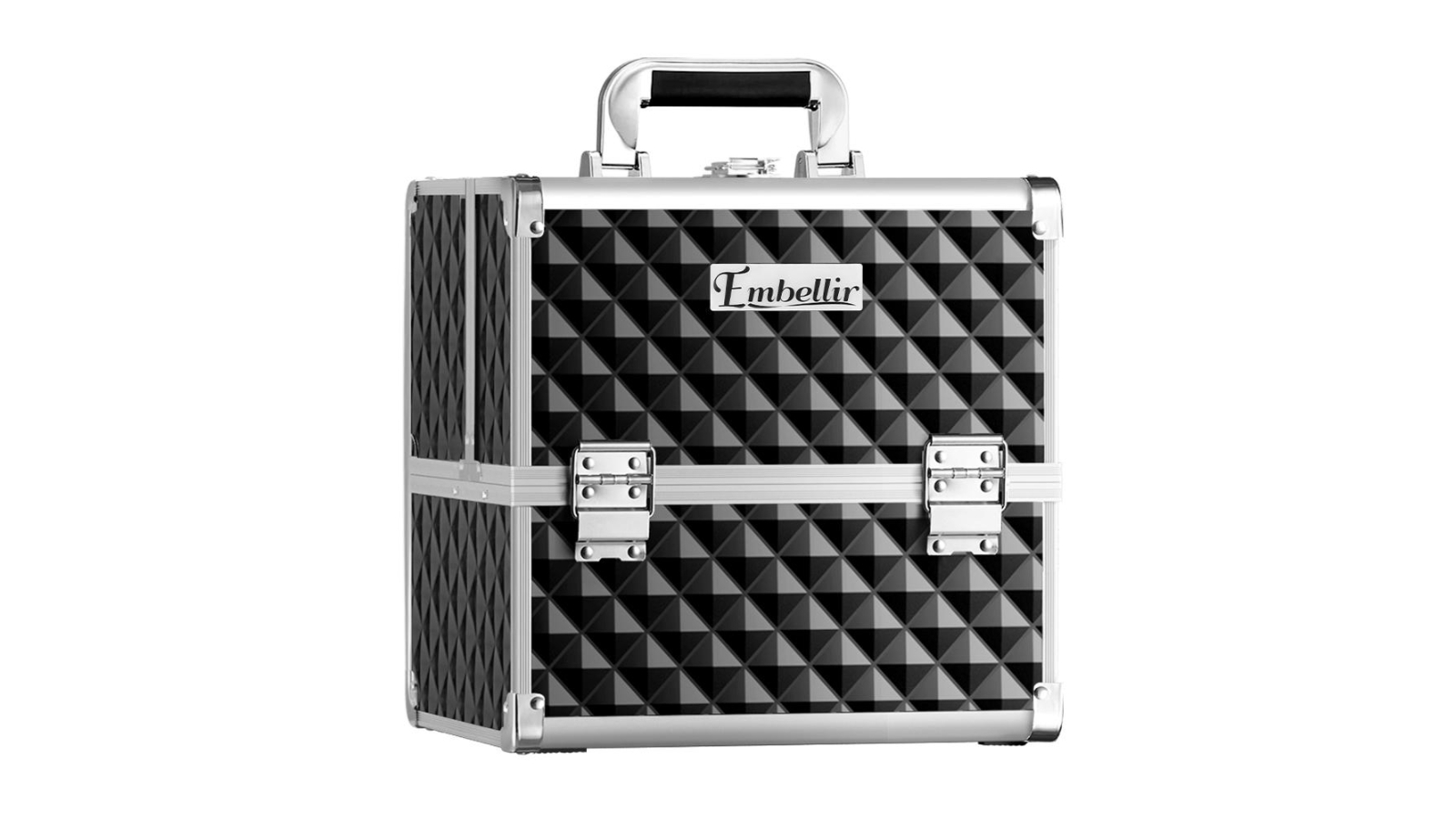 Embellir 3-Tier Makeup Beauty Case Organiser - Diamond Black