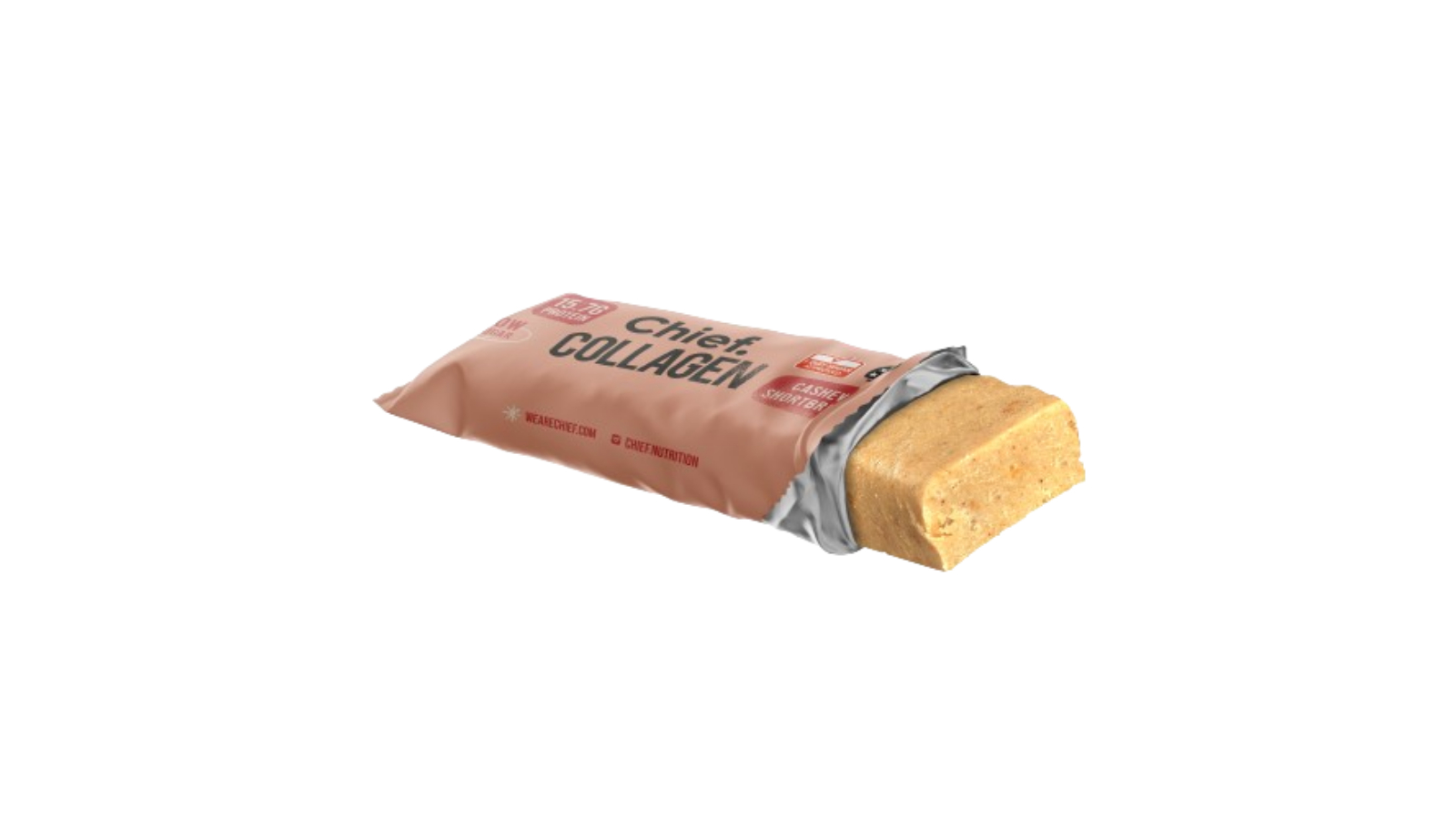 Chief Nutrition Set of 12 Collagen Bar Cashew Shortbread