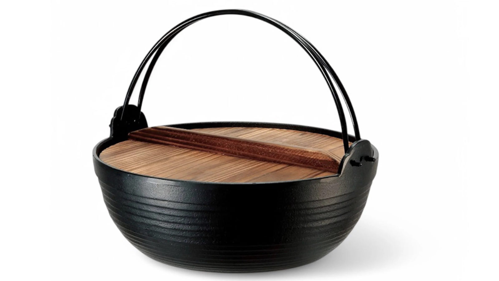 Cast Iron Round Pot with 30cm Wooden Lid