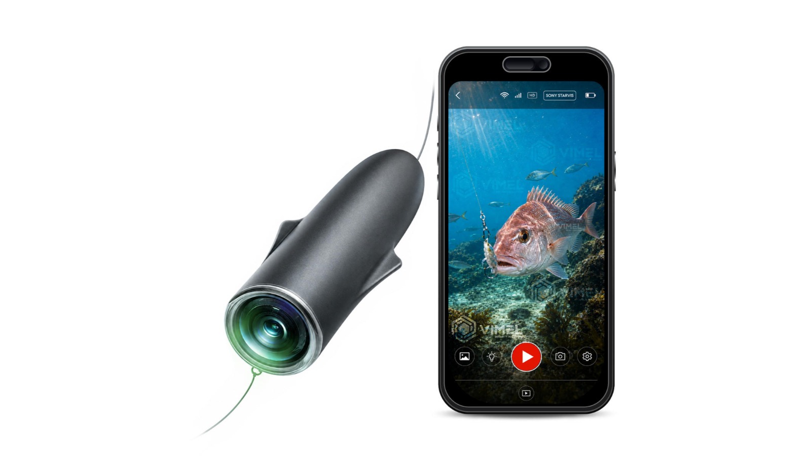Vimel Lure camX  Underwater Fishing Camera with Sony Starvis and WiFi - 200m