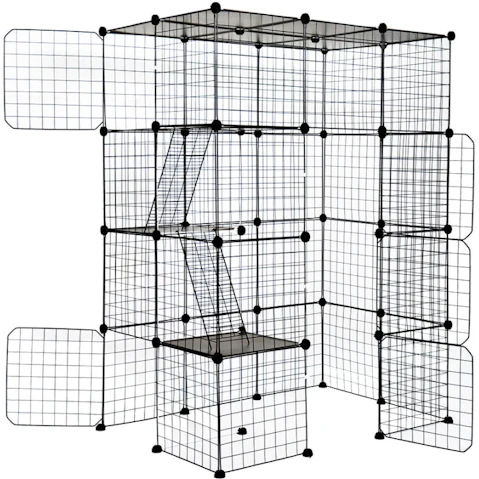 YS 4-Tier EnclosureMetal Cat Playpen - Large
