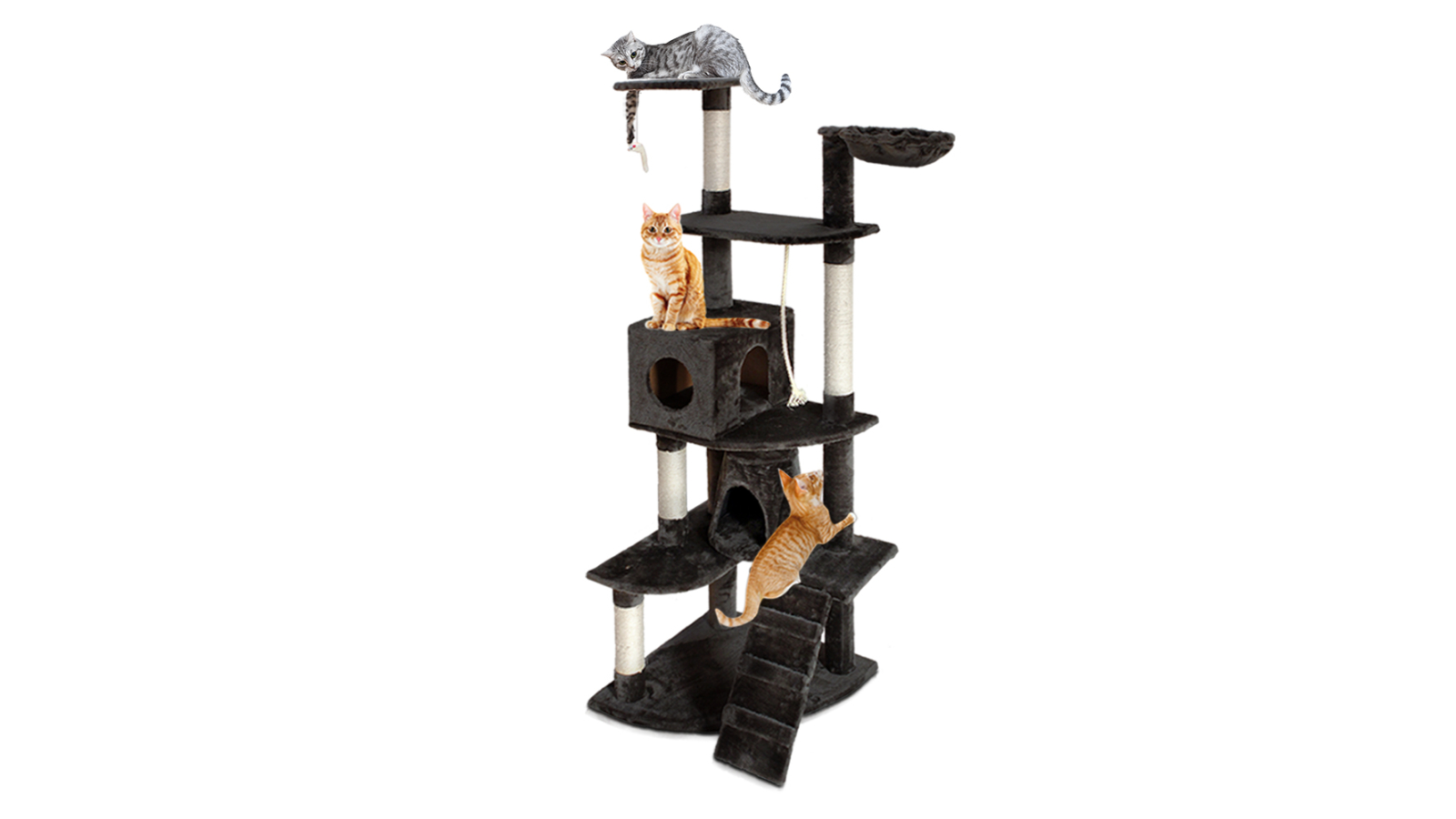 i.Pet 193cm Cat Scratching Post - Grey