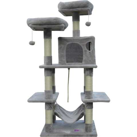YES4PETS 145cm Cat Scratching Post Tree Scrather Pole - Little Grey