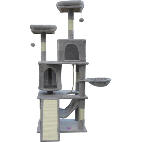 YES4PETS Large Cat Scratching Post Tree Scrather Pole - Little Grey