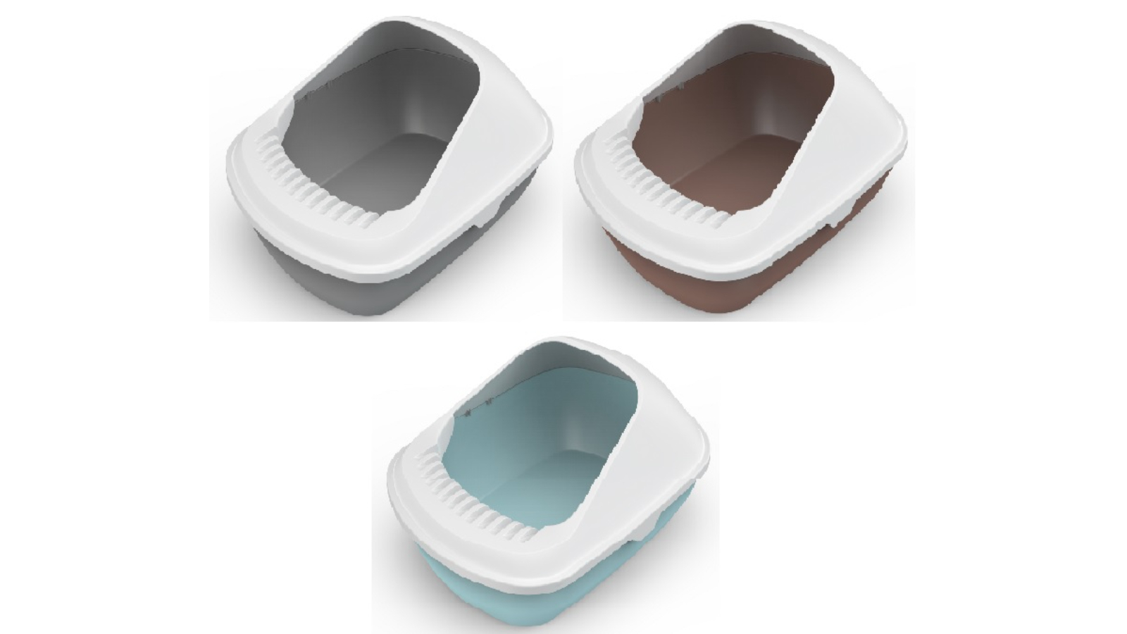 YES4PETS 2 X Large Cat Litter Box Tray With Shovel Kitty Toilet Semi-Enclosed