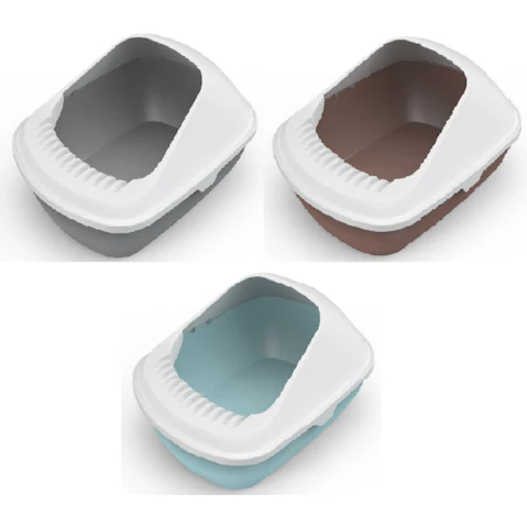 YES4PETS 2 X Large Cat Litter Box Tray With Shovel Kitty Toilet Semi-Enclosed