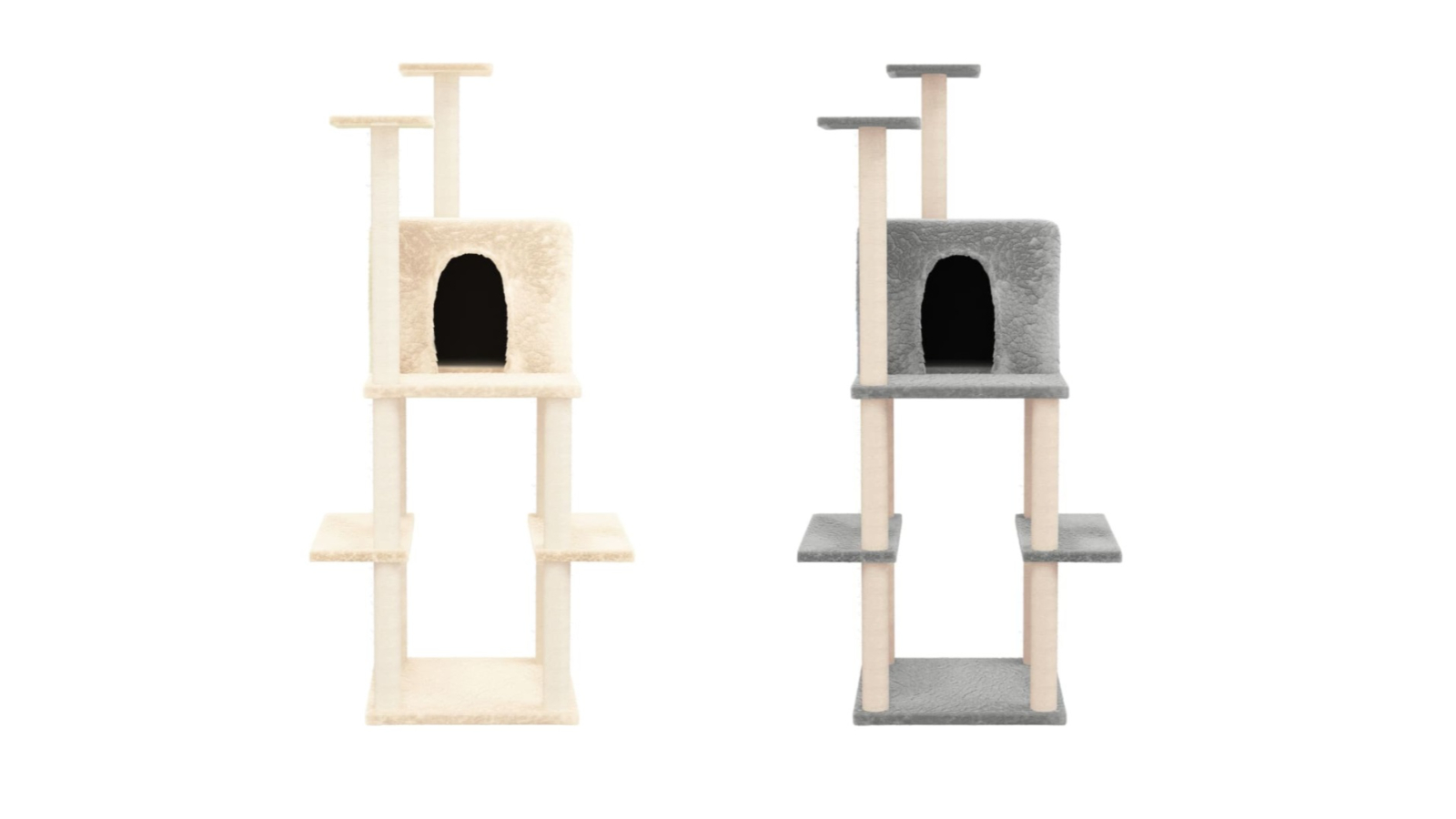 vidaXL 144.5cm Cat Tree with Sisal Scratching