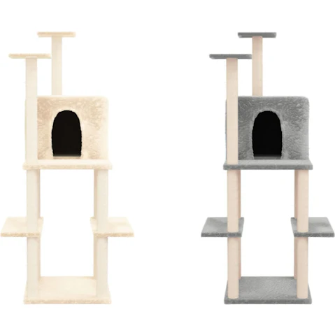 vidaXL 144.5cm Cat Tree with Sisal Scratching