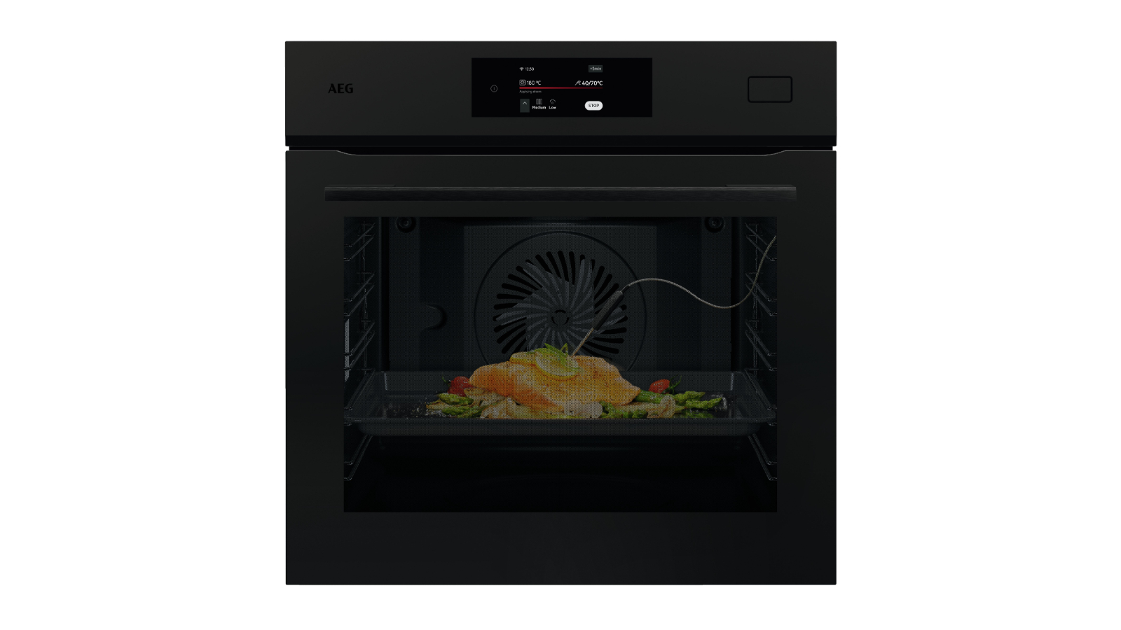 AEG 60cm 8000 Series SteamPro Multifuntion Oven - Matte Black