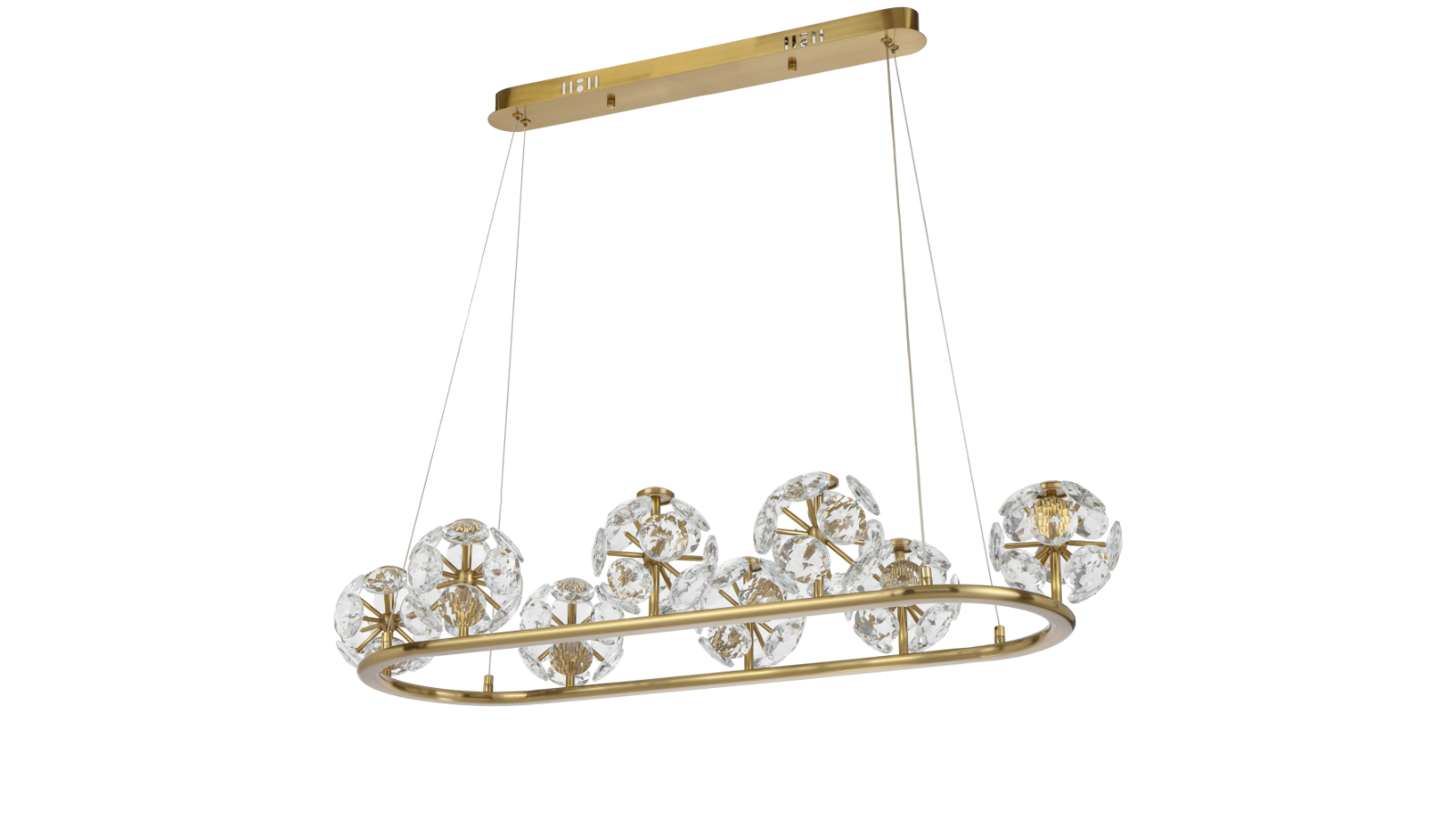 Pretty & Practical 8-Light LED Dublin Antique Gold Pendant