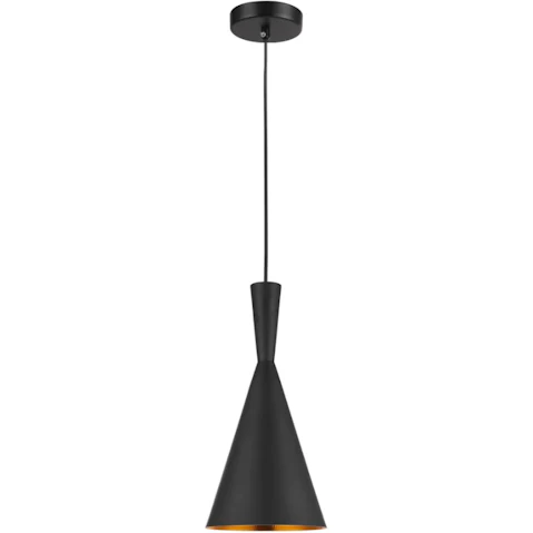 Caviar Modern Black Cone Pendant Light