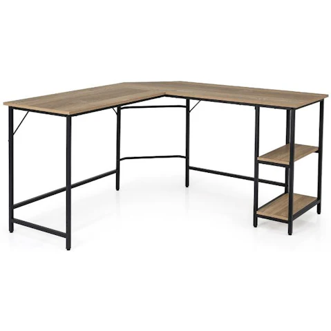 Costway L-Shaped Home Office Workstation Corner Desk