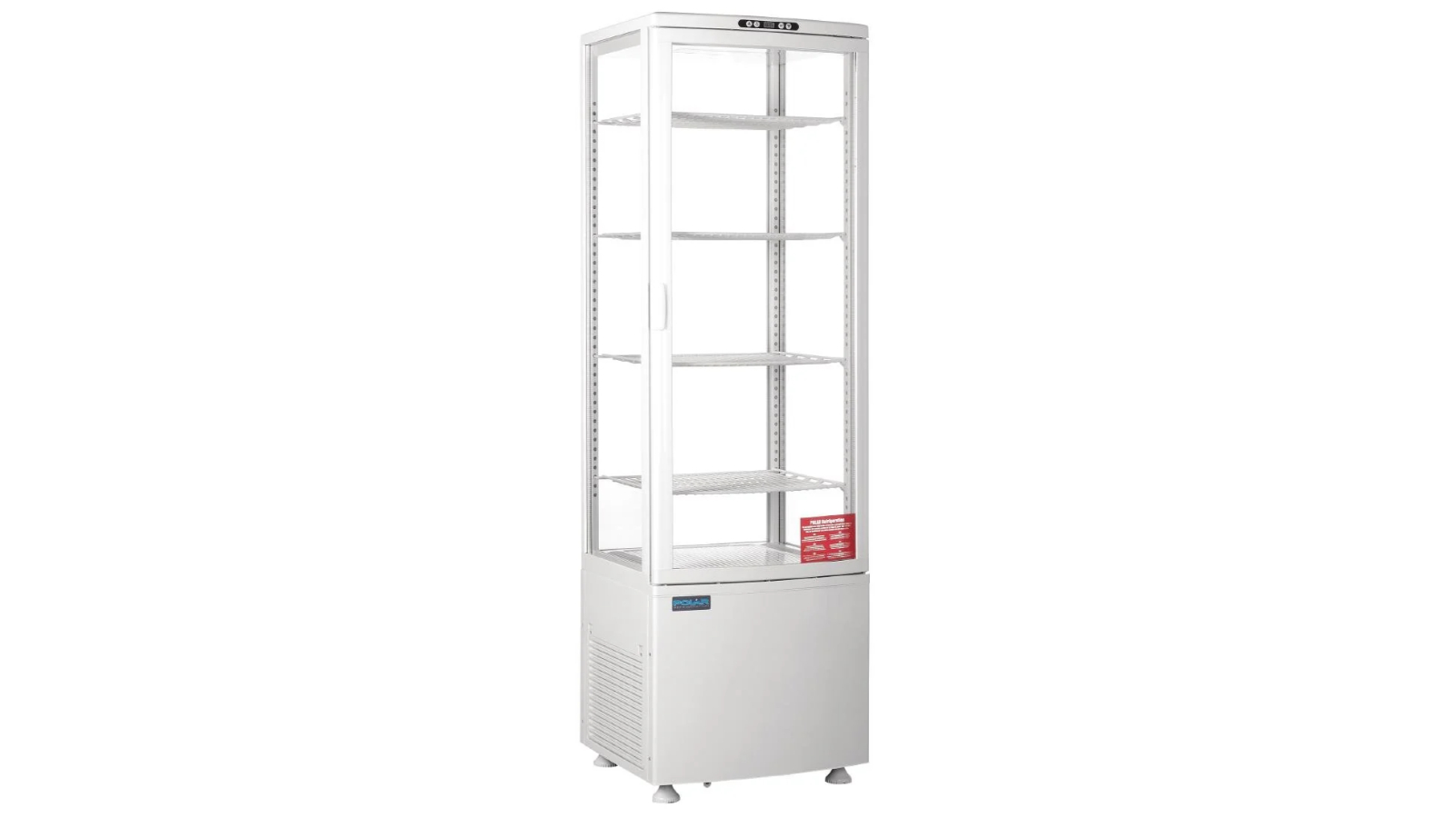 Polar 235 Litre C-Series Curved Door Display Fridge - White