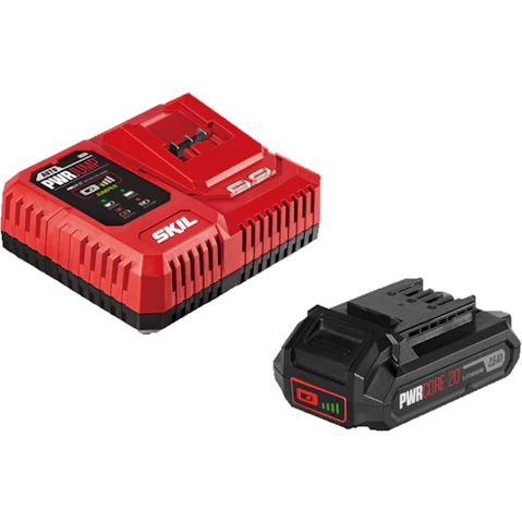SKIL PWRCORE 20V Starter Kit - 2.5Ah Battery & PWRJUMP Charger Included