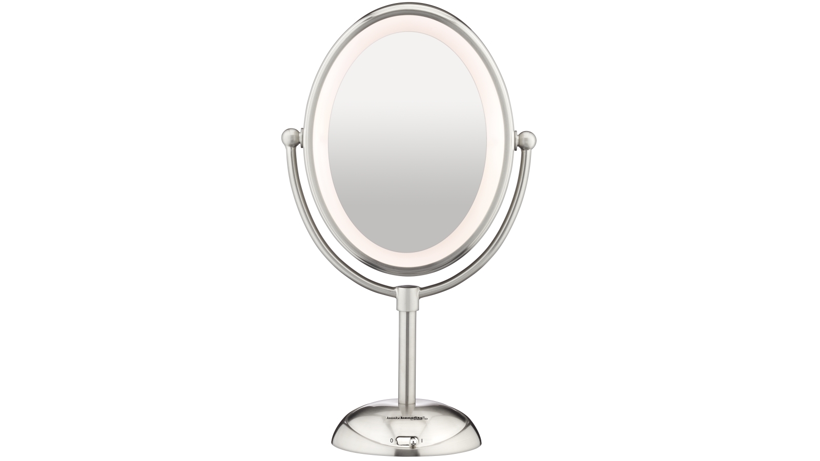 Conair Reflections Double Sided LED Lighted Mirror Satin Nickel