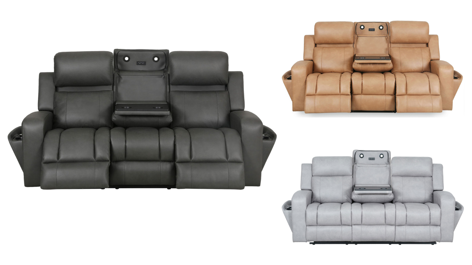 Buxton 3-Seater Fabric Powered Recliner Sofa