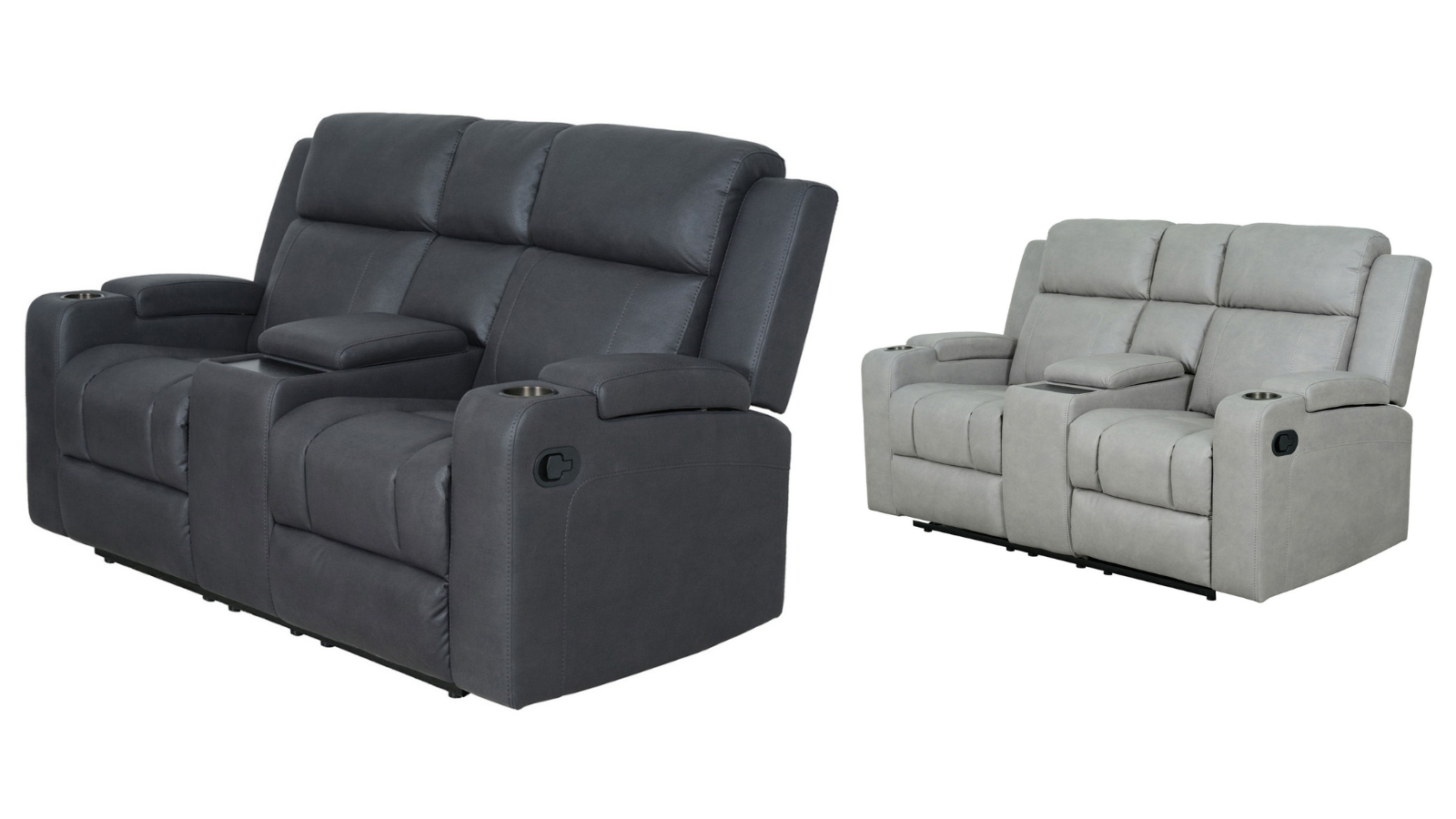 Lyric 2-Seater Fabric Recliner Sofa with Console
