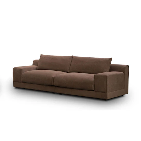 Sereno 3-Seater Fabric Sofa - Mocha