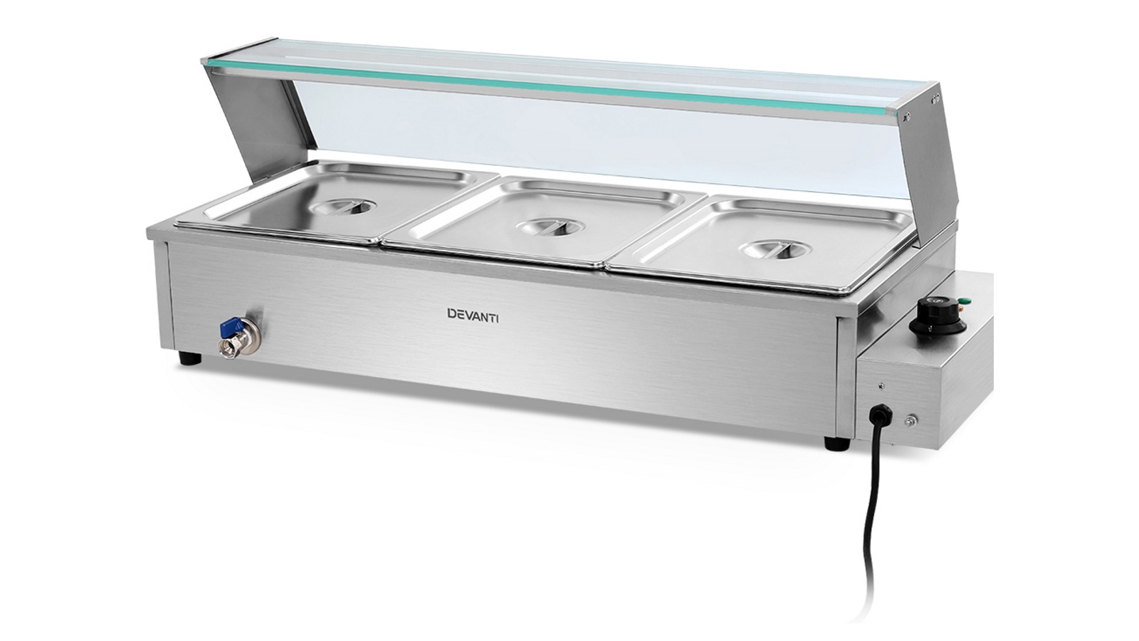 Devanti Bain Marie Commercial Food Warmer - Stainless Steel