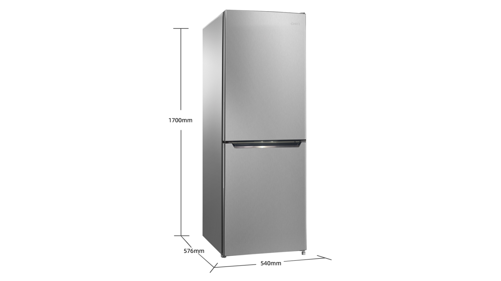 CHiQ 231L Bottom Mount Fridge Silver Harvey Norman