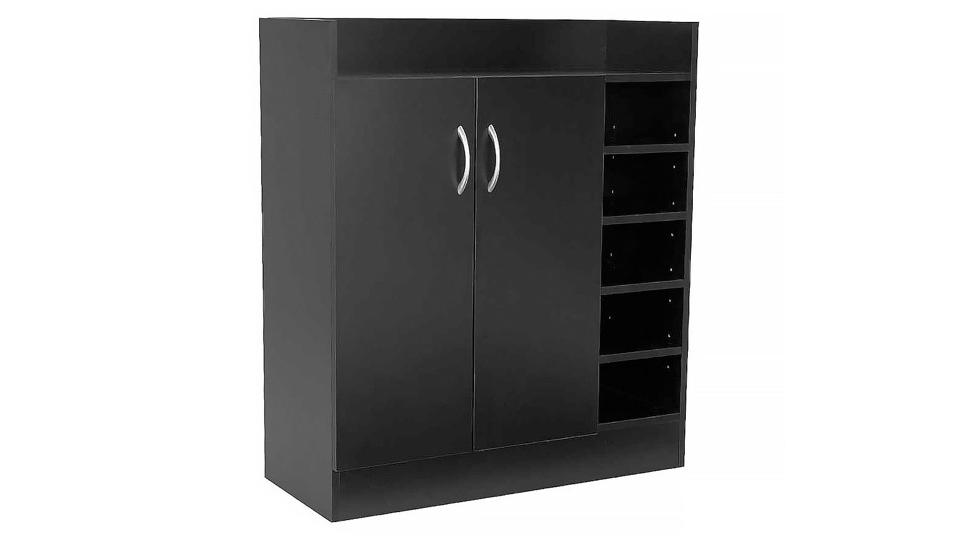 Klika 90cm Shoe Rack Cabinet - Black