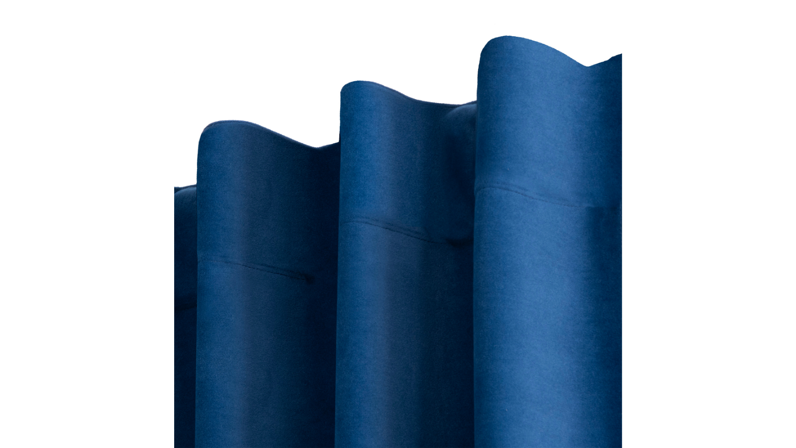 Cadence and Co Set of 2 Panels Ocean Blue Byron Matte Velvet Blockout Curtain