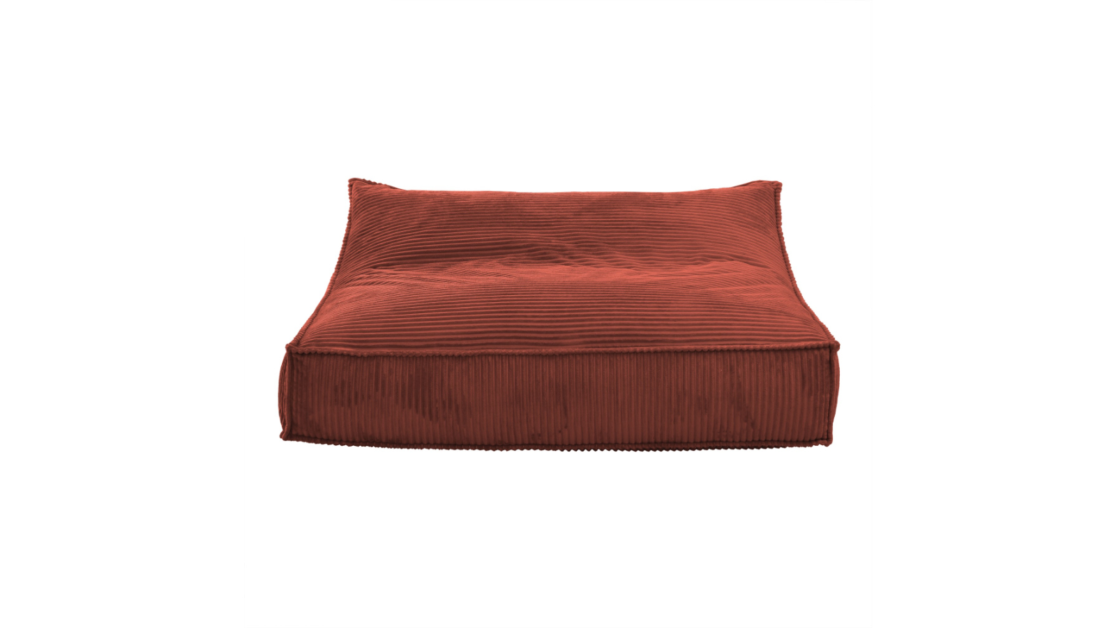 Cadence & Co. Wilde Ribbed Luxe Fleece Double Sofa Bean Bag Cover - Rust Red