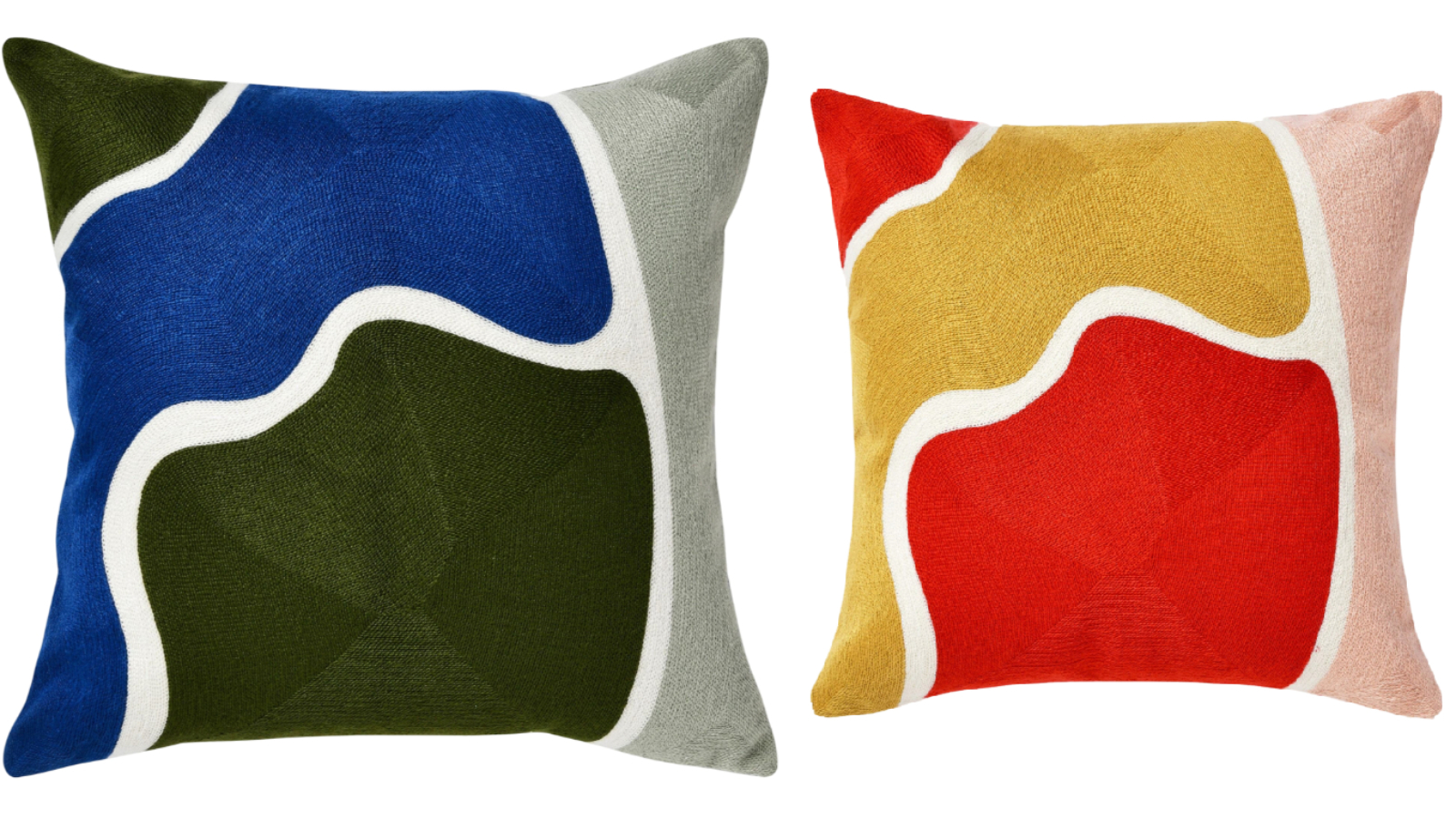 Cadence and Co Zadie Crewel Embroidered Cushion