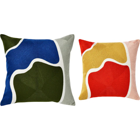 Cadence and Co Zadie Crewel Embroidered Cushion
