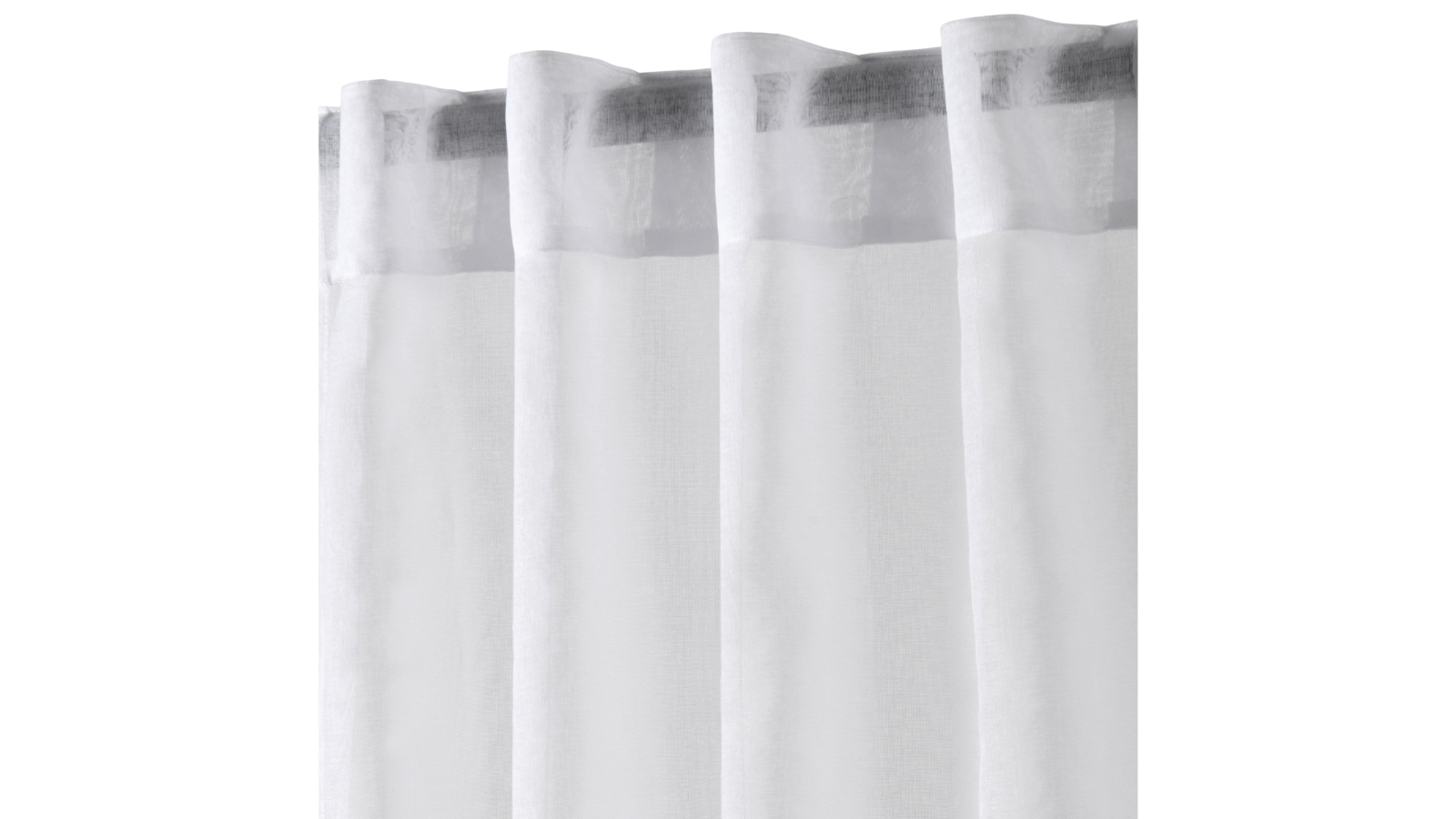 Cadence and Co White Kirra Sheer Concealed Tab Top Curtain Twin Pack - 135 x 223cm