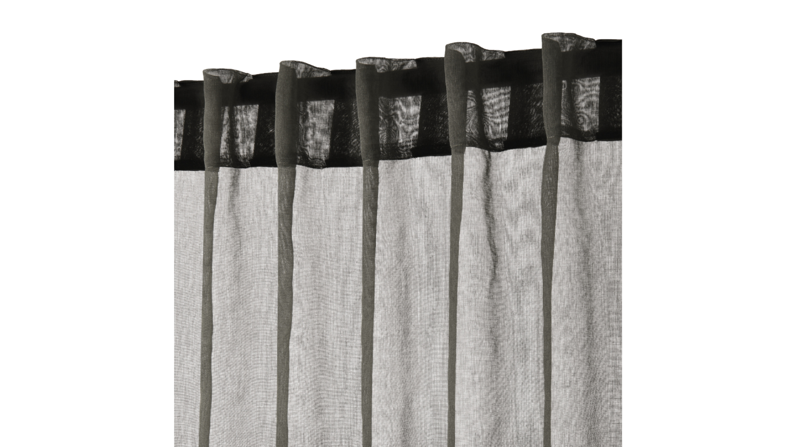 Cadence and Co Slate Kirra Sheer Concealed Tab Top Curtain Twin Pack - 90 x 223cm