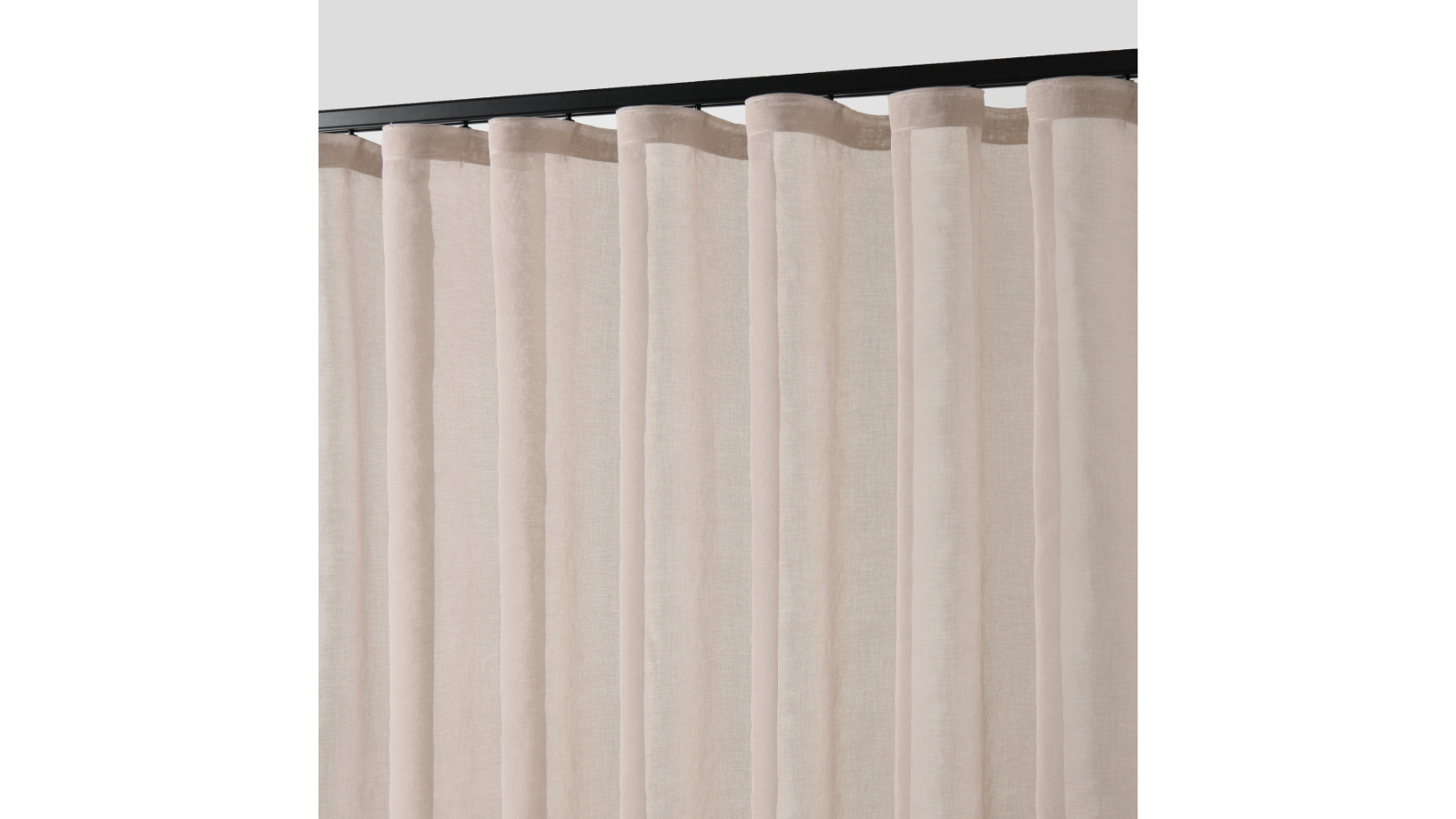 Cadence and Co Track Desert Rose Kirra Sheer S-Fold Curtain - 320 x 280cm