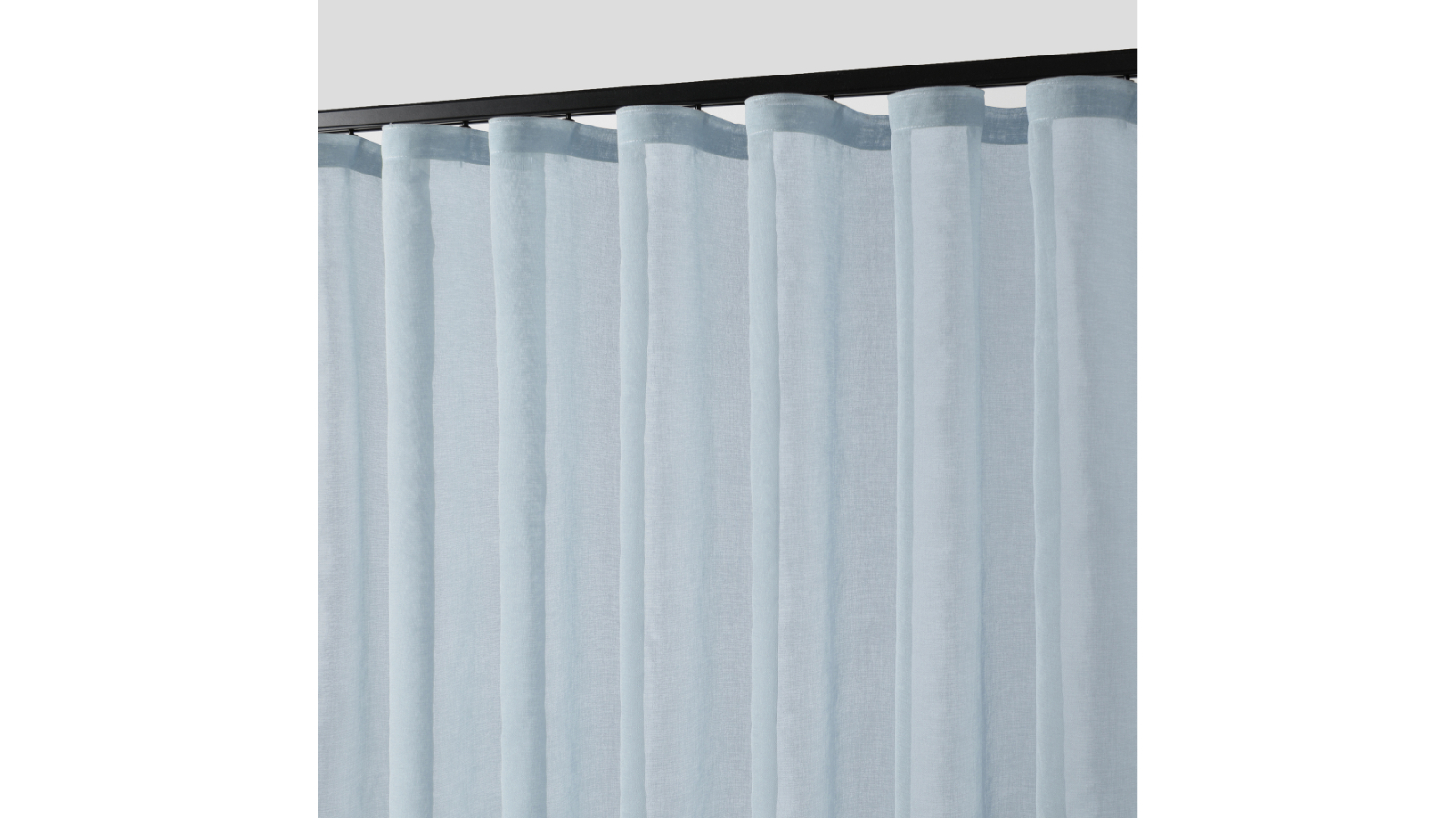 Cadence and Co Track Sky Kirra Sheer S-Fold Curtain - 260 x 280cm