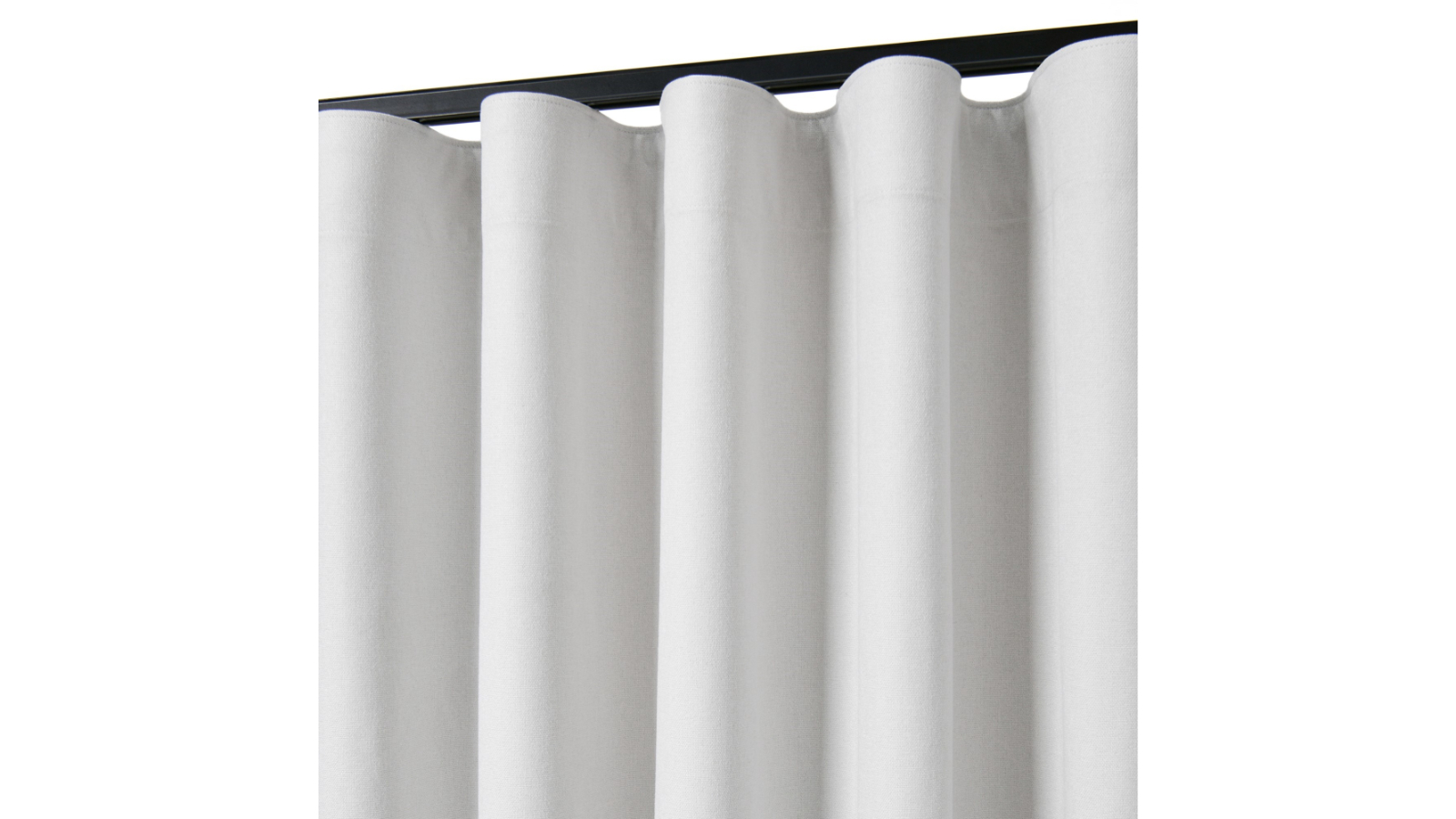 Cadence and Co Track Cloud Bennett Faux Linen Blockout S-Fold Curtain