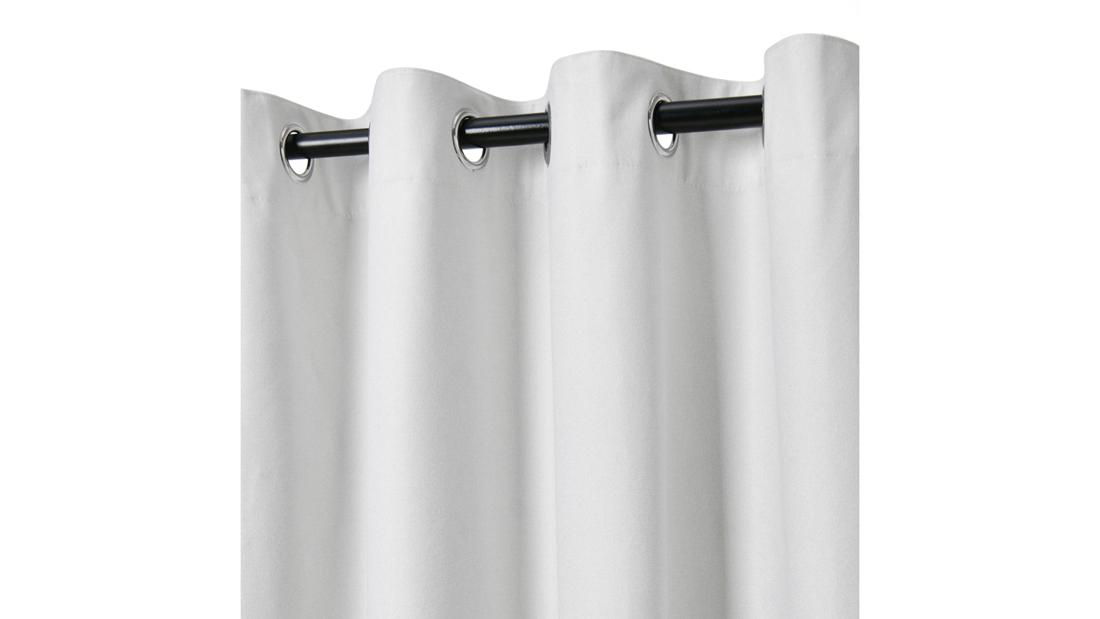 Cadence and Co Twin Pack Cloud Bennett Faux Linen Blockout Eyelet Curtain - 90 x 223cm 