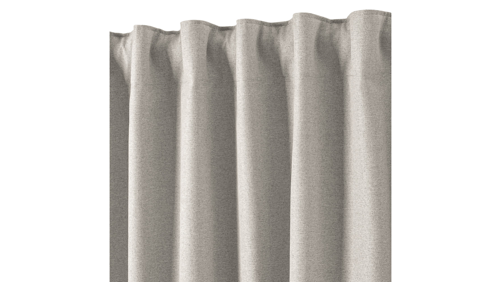 Cadence and Co Twin Pack Natural Bennett Faux Linen Blockout Multi Header Curtain - 90 x 223cm
