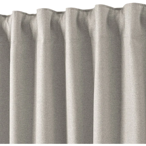 Cadence and Co Twin Pack Natural Bennett Faux Linen Blockout Multi Header Curtain